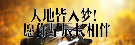 天地皆入夢！願你星辰長相伴